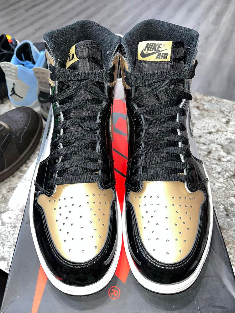 Jordan 1 Retro High NRG Patent Gold Toe
