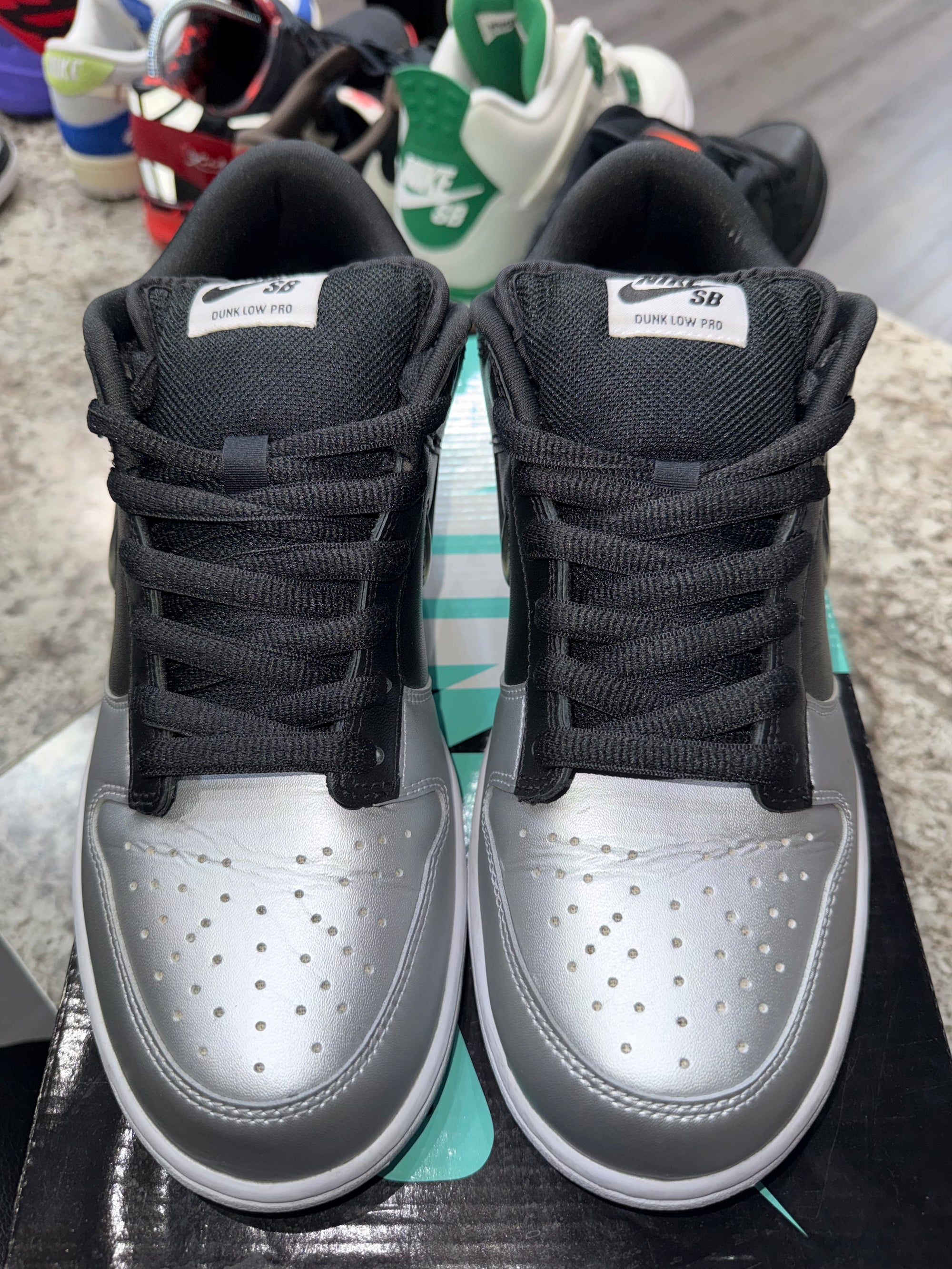 Nike SB Dunk Low Supreme Jewel Swoosh Silver