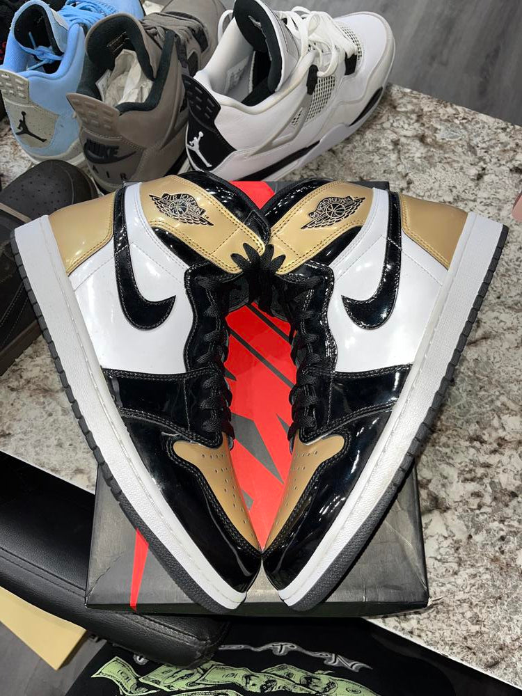 Jordan 1 Retro High NRG Patent Gold Toe