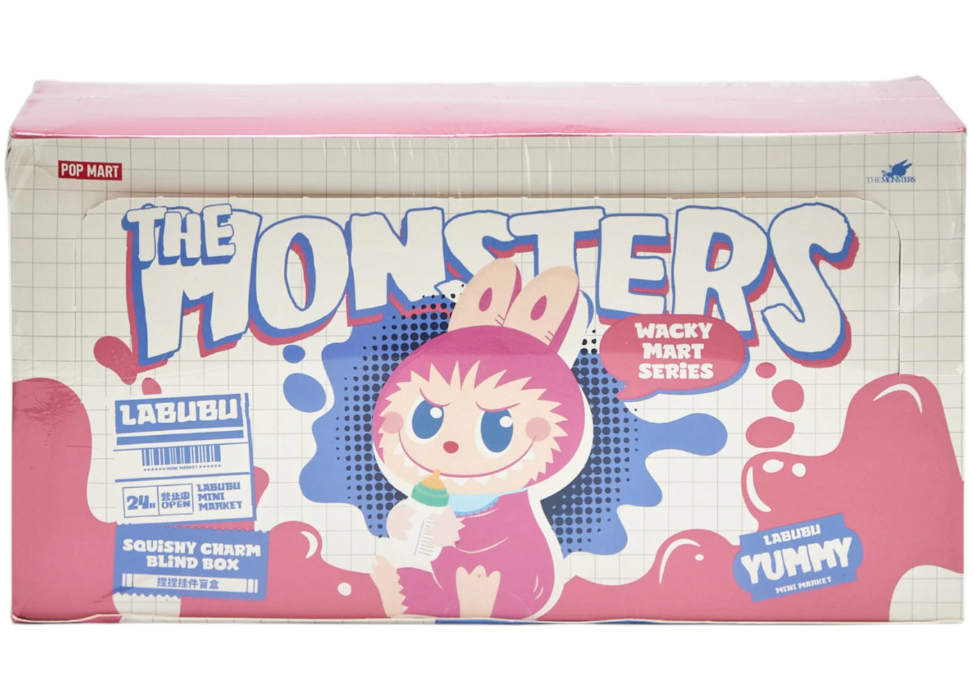 Pop Mart Labubu The Monsters Wacky Mart Series Squishy Charm Sealed Case (6 Blind Box)