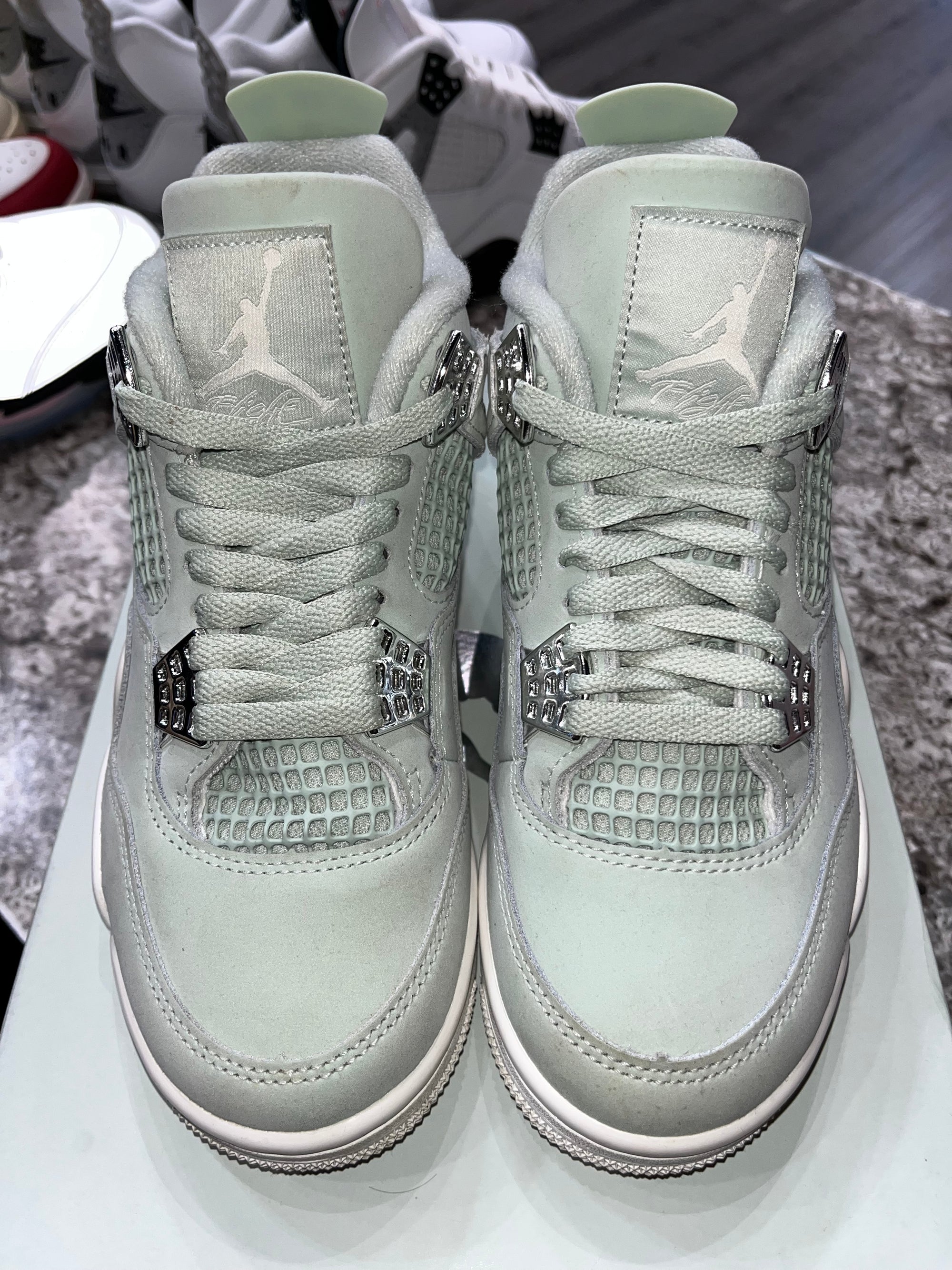 Jordan 4 Retro Seafoam Sail (Women's)