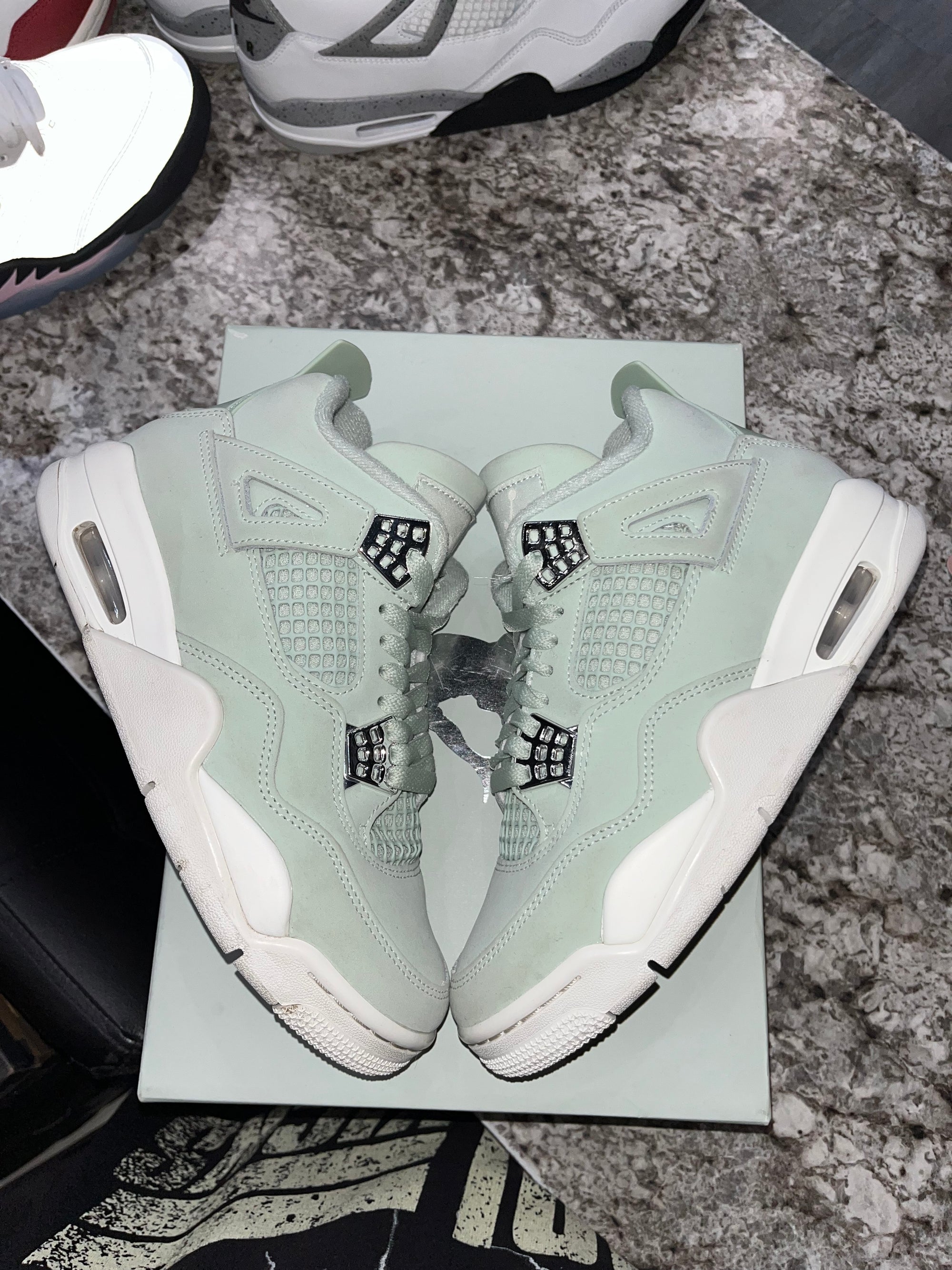 Jordan 4 Retro Seafoam Sail (Women's)