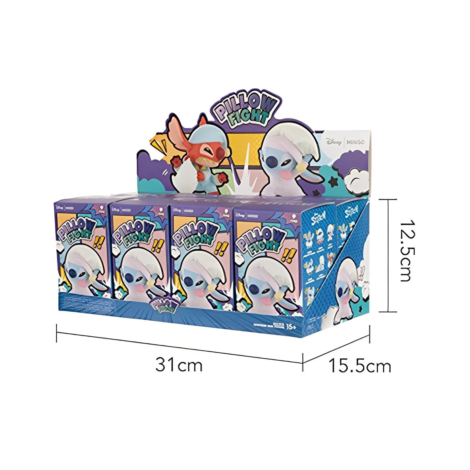 Miniso Top Disney Stitch Pillow Fight Series Figure Sealed Case (8 Blind Box)