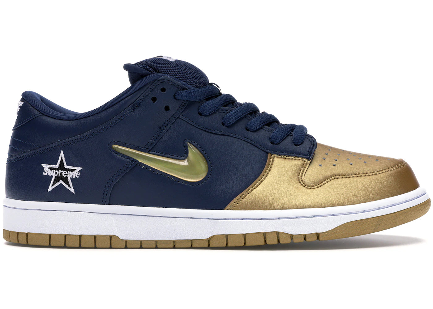 Nike SB Dunk Low Supreme Jewel Swoosh Gold (YARD SALE) (DAMAGED BOX)