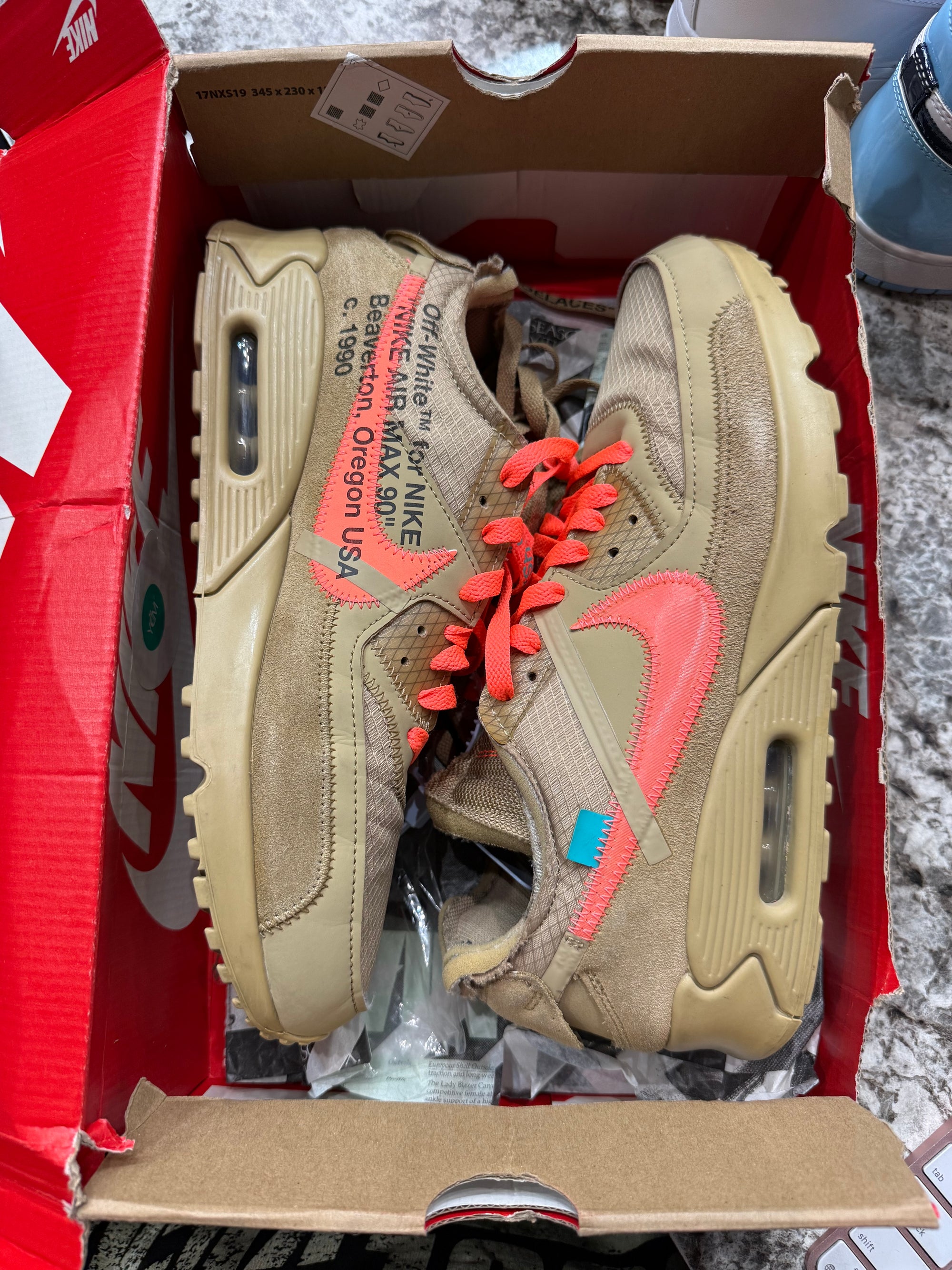 Nike Air Max 90 Off-White Desert Ore (DAMAGED BOX)