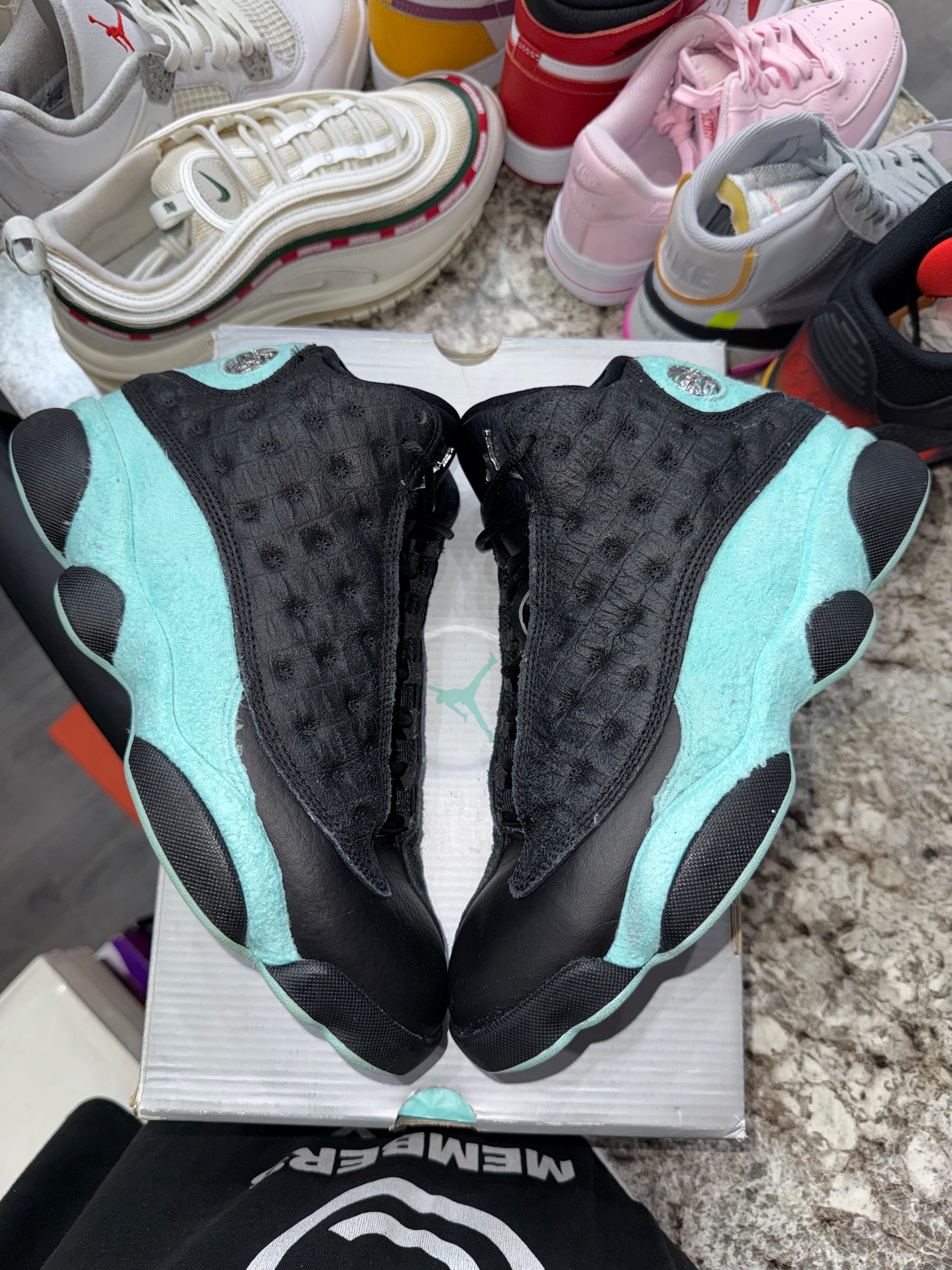 Jordan 13 Retro Black Island Green