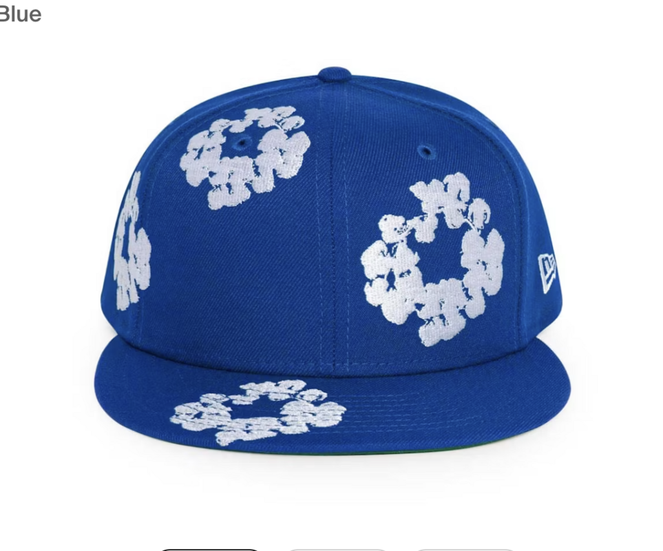 Denim Tears New Era Cotton Wreath 59/50 Cap Royal Blue