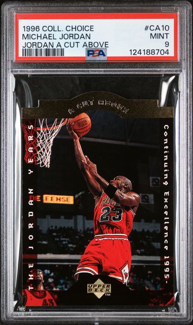 1996 COLLECTOR'S CHOICE MICHAEL JORDAN A CUT ABOVE #CA10 PSA 9