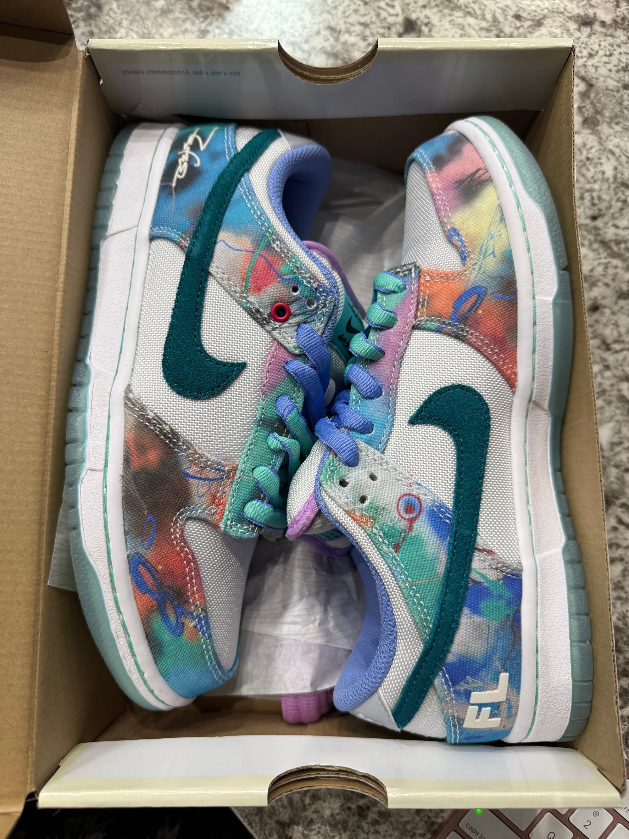 Nike SB Dunk Low Futura Laboratories Bleached Aqua