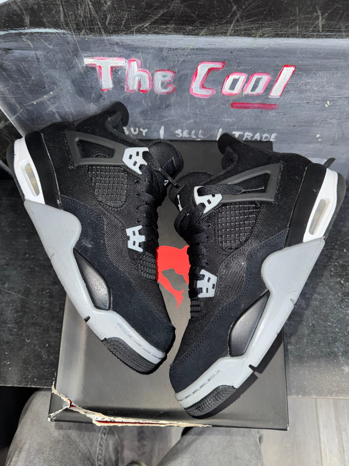 Jordan 4 Retro Black Canvas (GS)