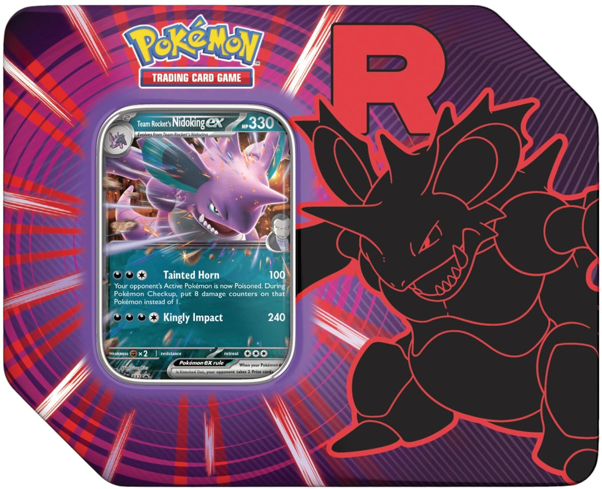 2025 Pokémon Team Rocket Nidoking Ex Tin Case (US)