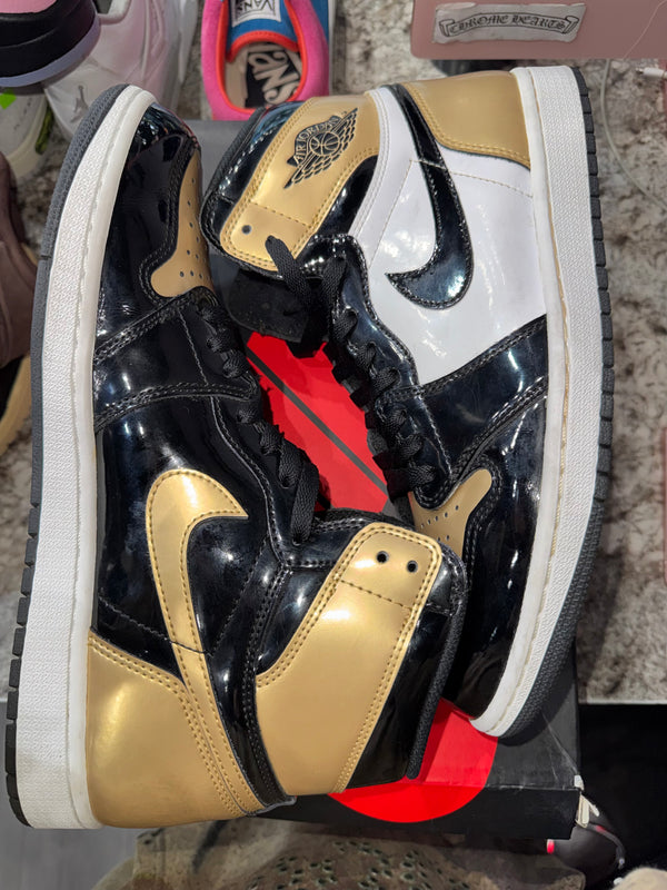 Jordan 1 Retro High NRG Patent Gold Toe