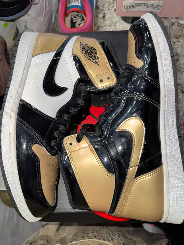Jordan 1 Retro High NRG Patent Gold Toe