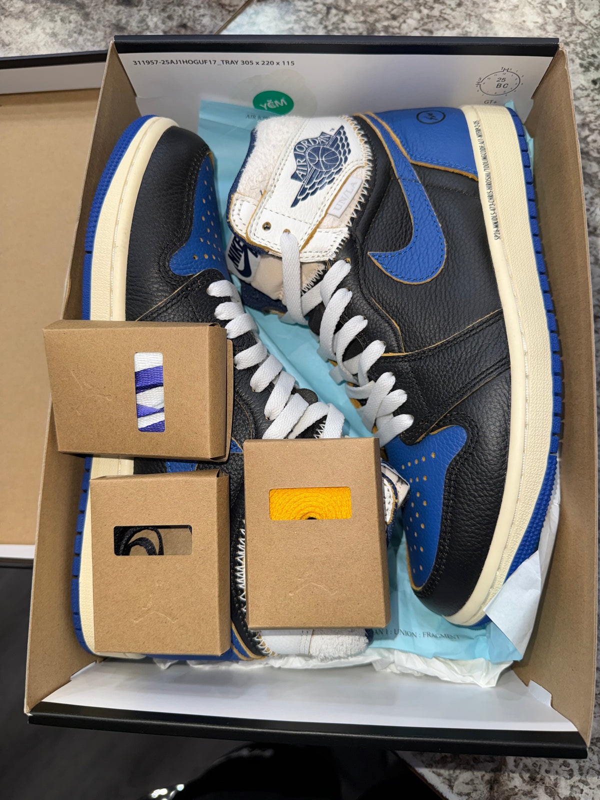 Jordan 1 Retro High OG SP Fragment x Union LA Sport Royal