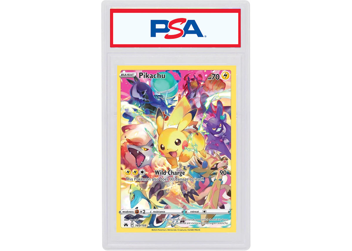 Pikachu 2023 Pokémon Sword & Shield Crown Zenith Full Art Secret Rare #160/159 (PSA or BGS Graded)