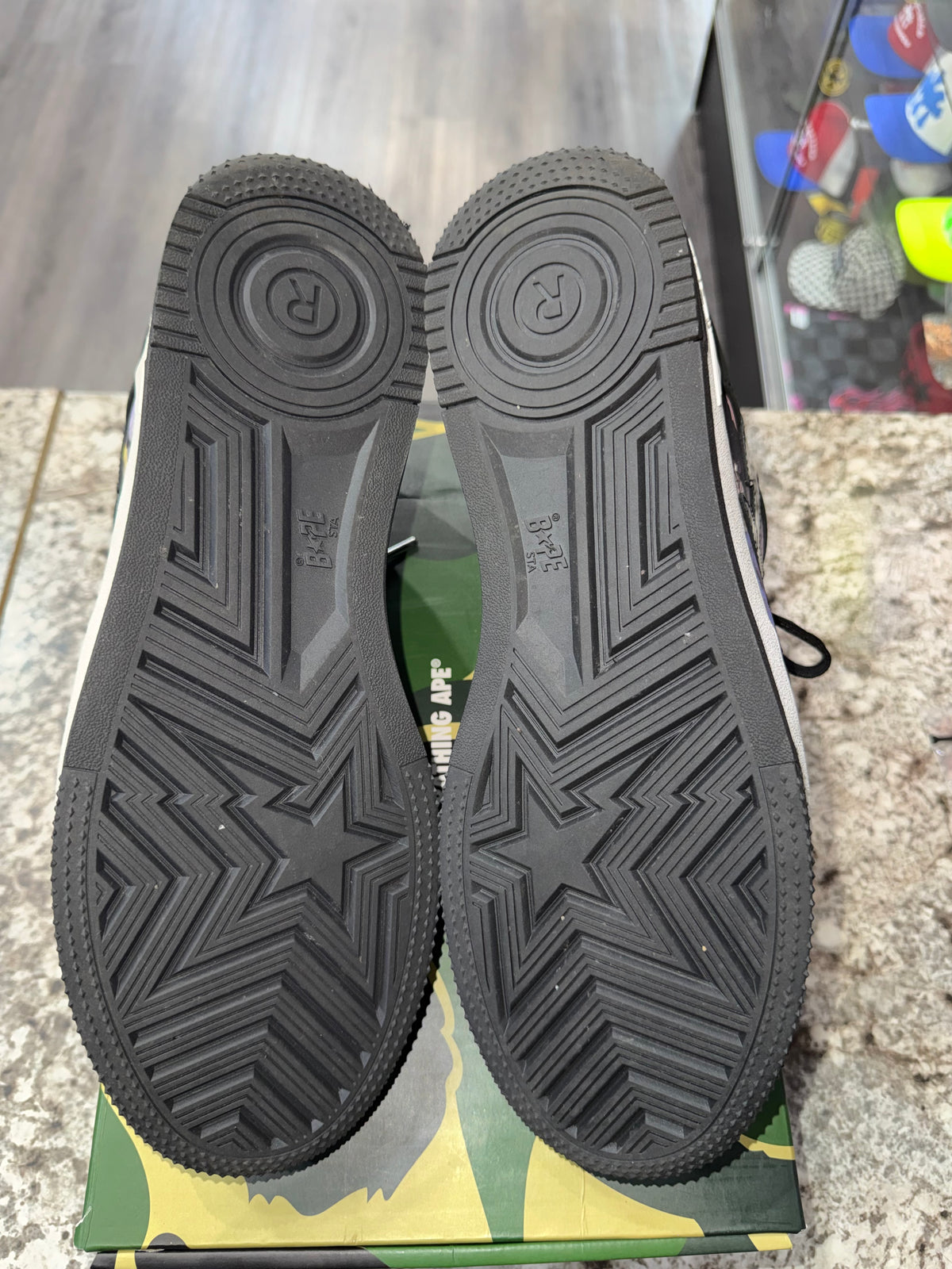 A Bathing Ape Bape Sta #2 Black Multi Roses
