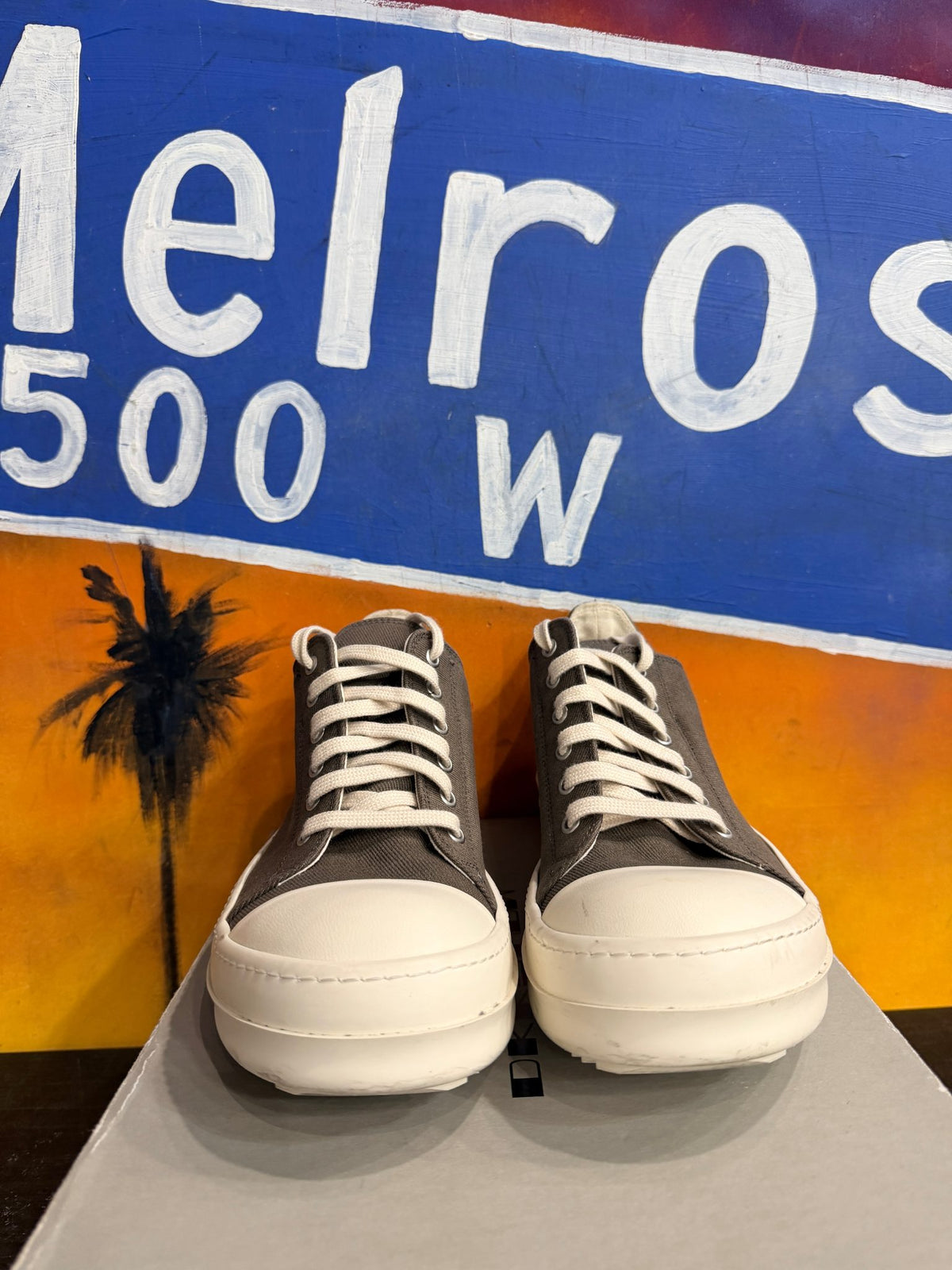 Rick Owens DRKSHDW Low Sneaks Dust Milk