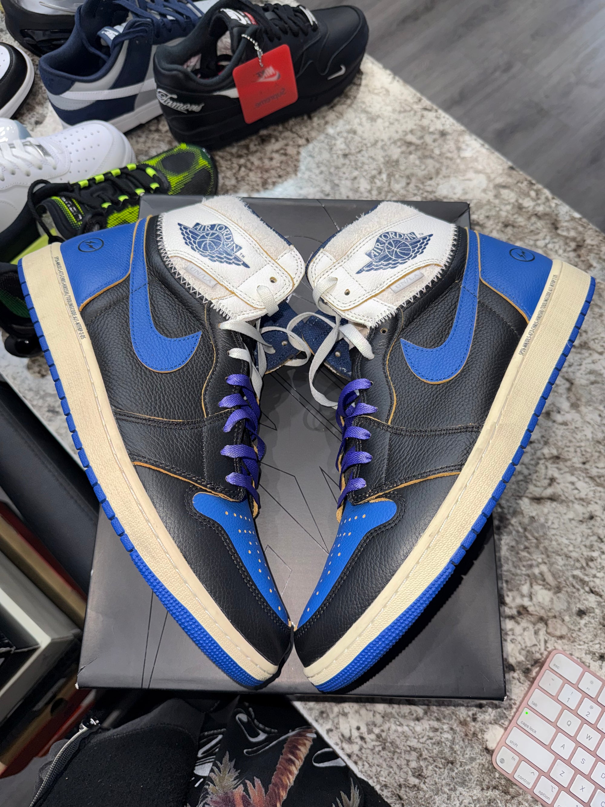 Jordan 1 Retro High OG SP Fragment x Union LA Sport Royal