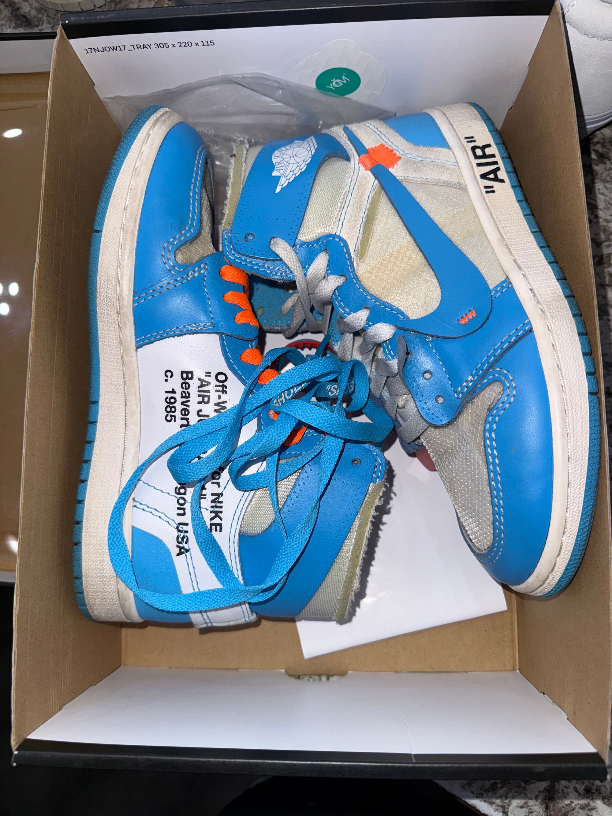 Jordan 1 Retro High Off-White University Blue