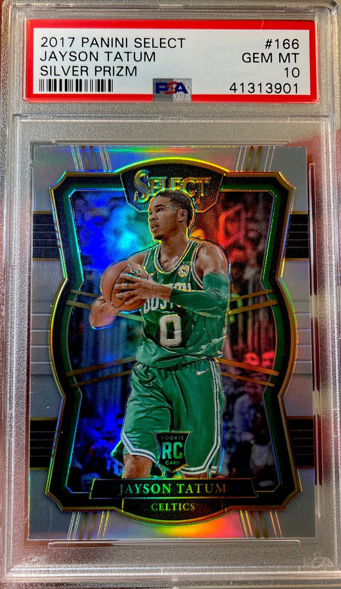 2017 Panini Select Jayson Tatum Silver Prizm #166 PSA 10