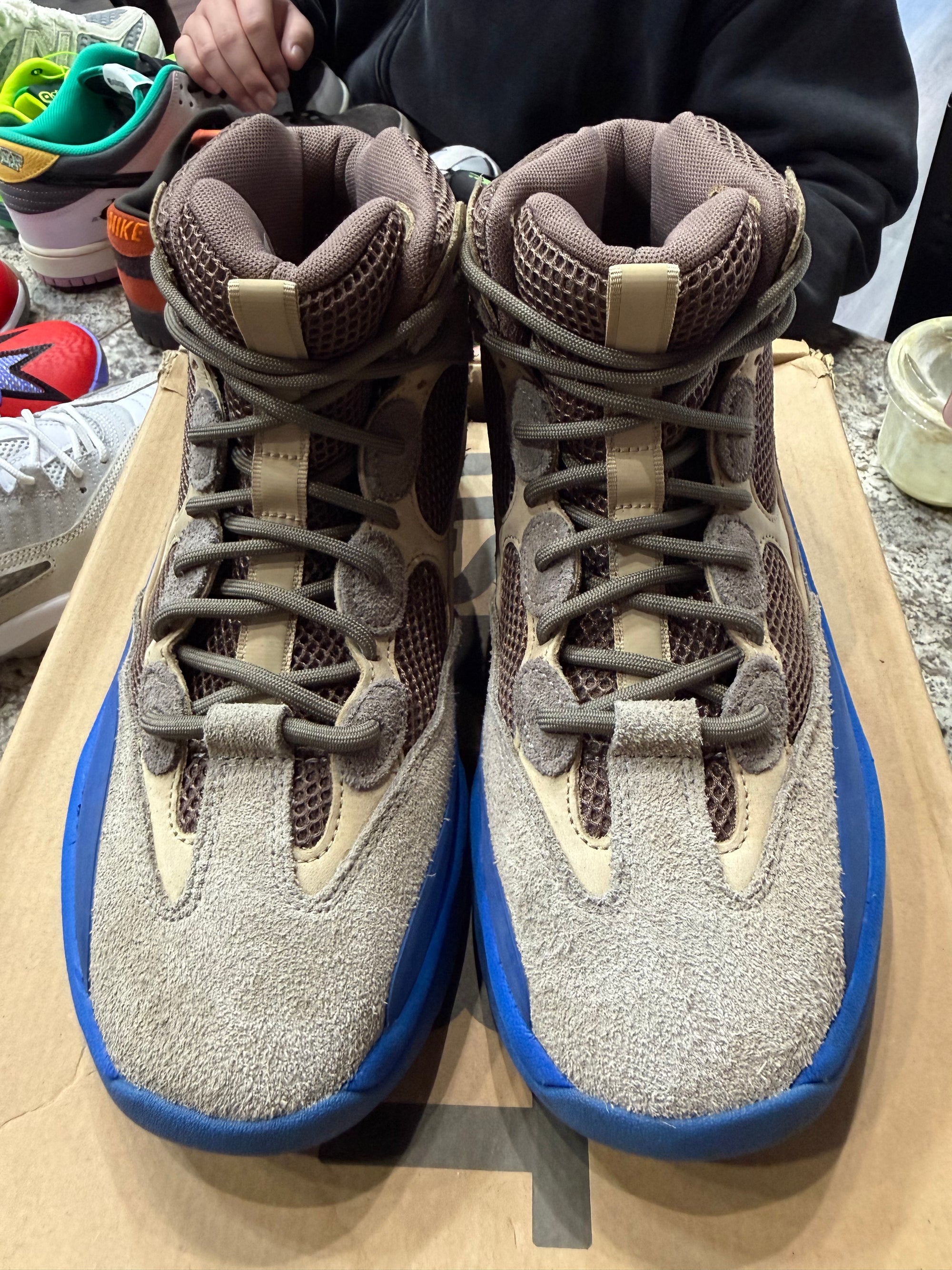 adidas Yeezy Desert Boot Taupe Blue