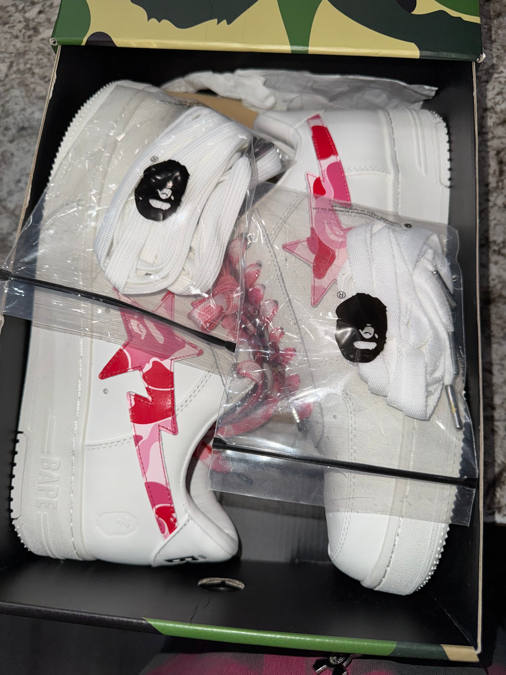 A Bathing Ape Bape Sta Low ABC Camo White Pink (2025)