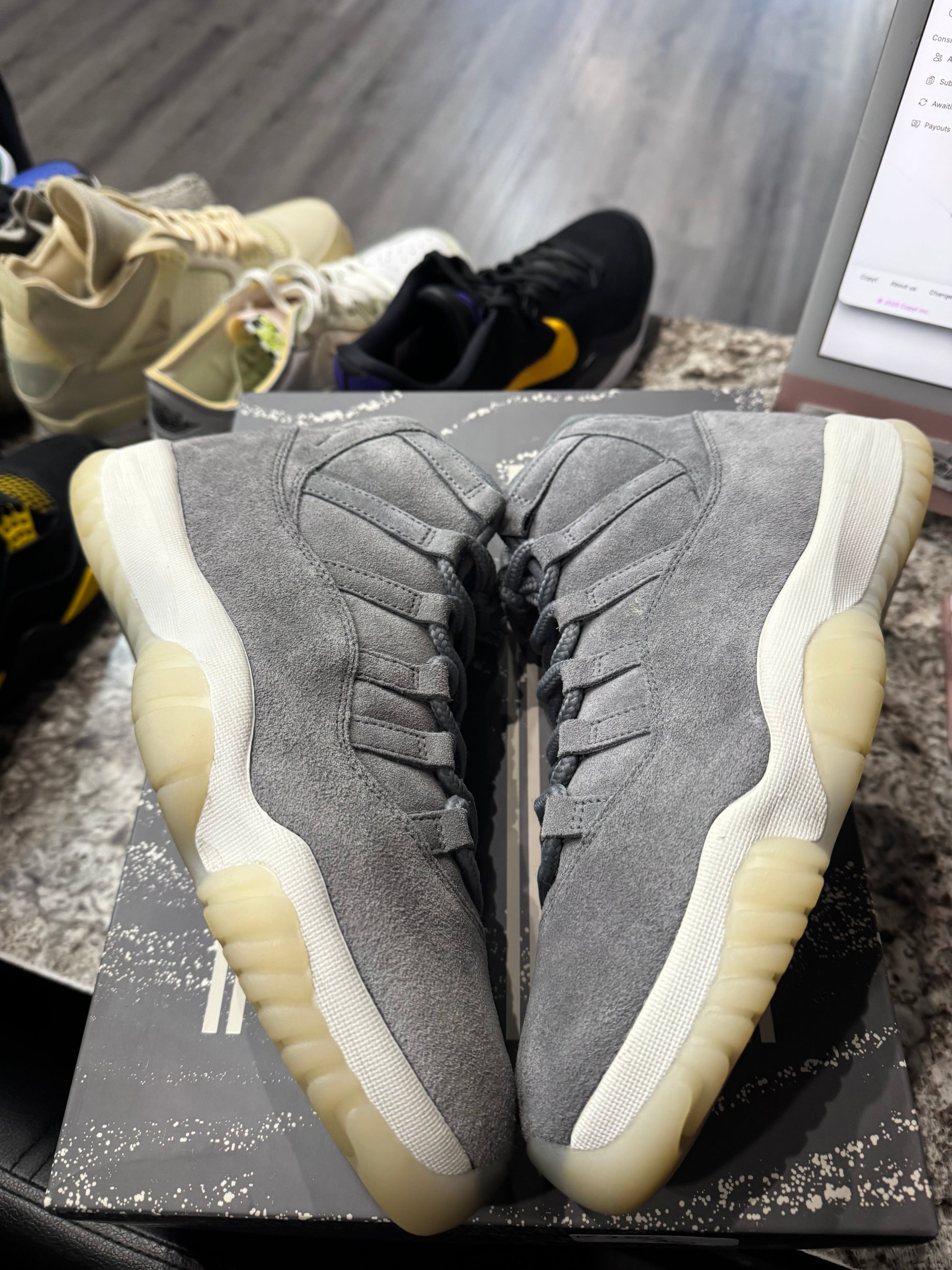 Jordan 11 Retro Pinnacle Grey Suede