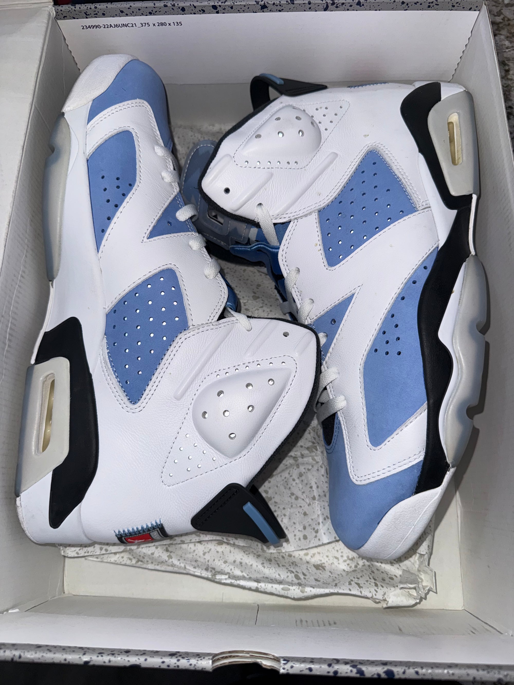Jordan 6 Retro UNC White