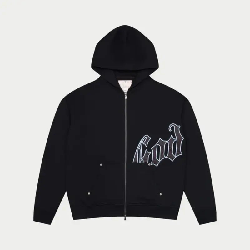 Godspeed Og Logo Hoodie (Black/Light Blue)
