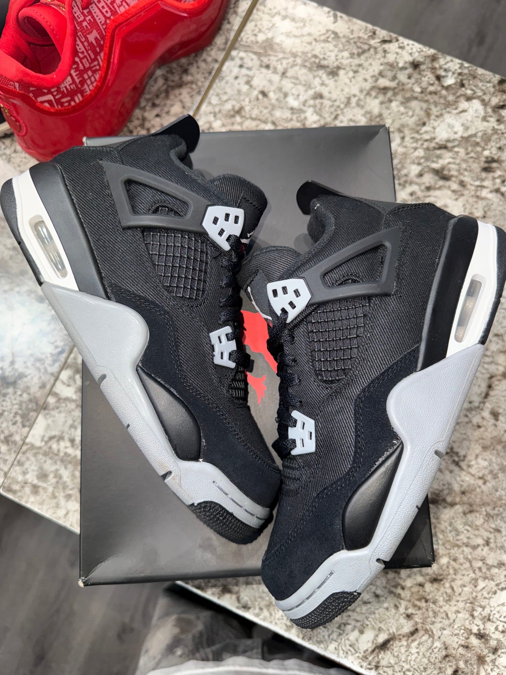Jordan 4 Retro Black Canvas (GS)