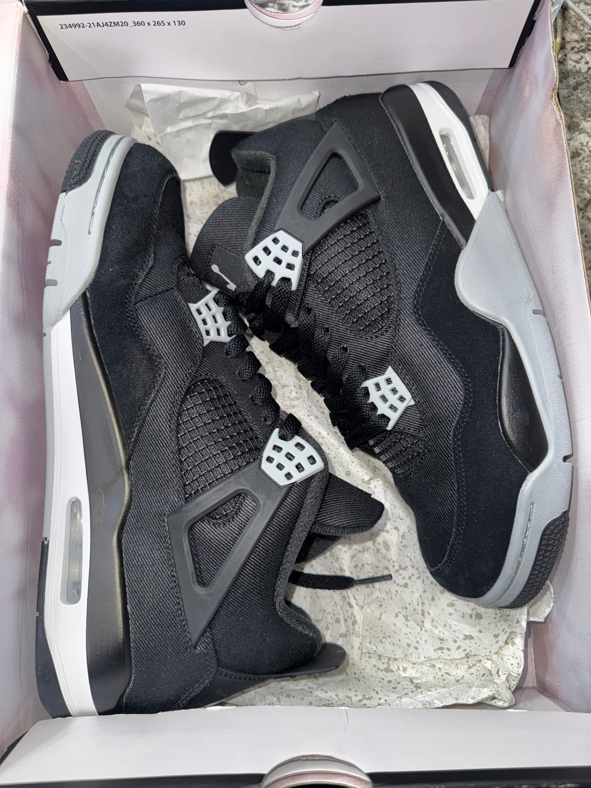 Jordan 4 Retro SE Black Canvas