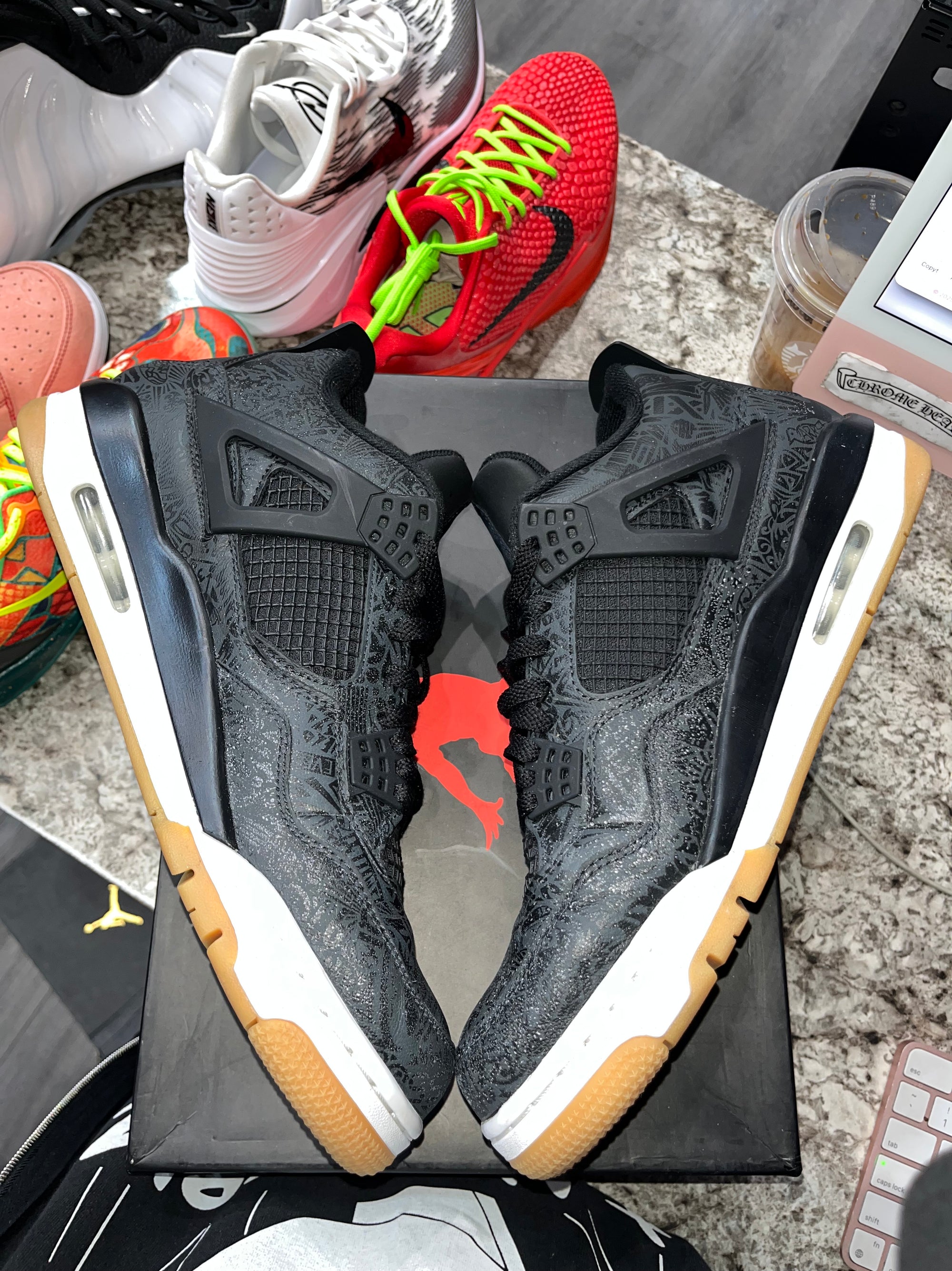 Jordan 4 Retro Laser Black Gum
