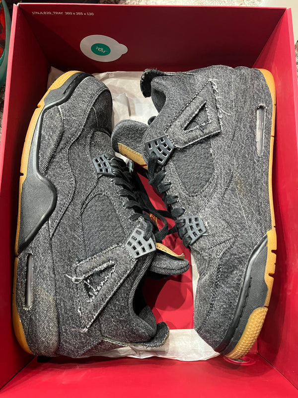 Jordan 4 Retro Levi's Black (Blank Tag)