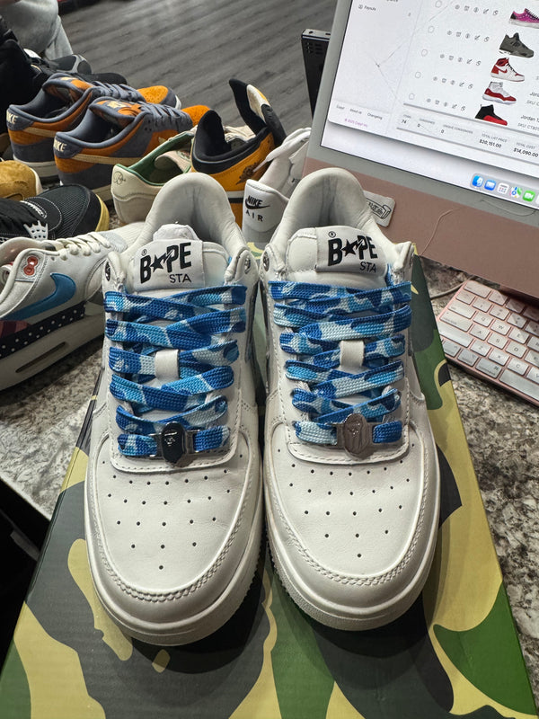 A Bathing Ape Bape Sta Low ABC Camo White Blue (2025)