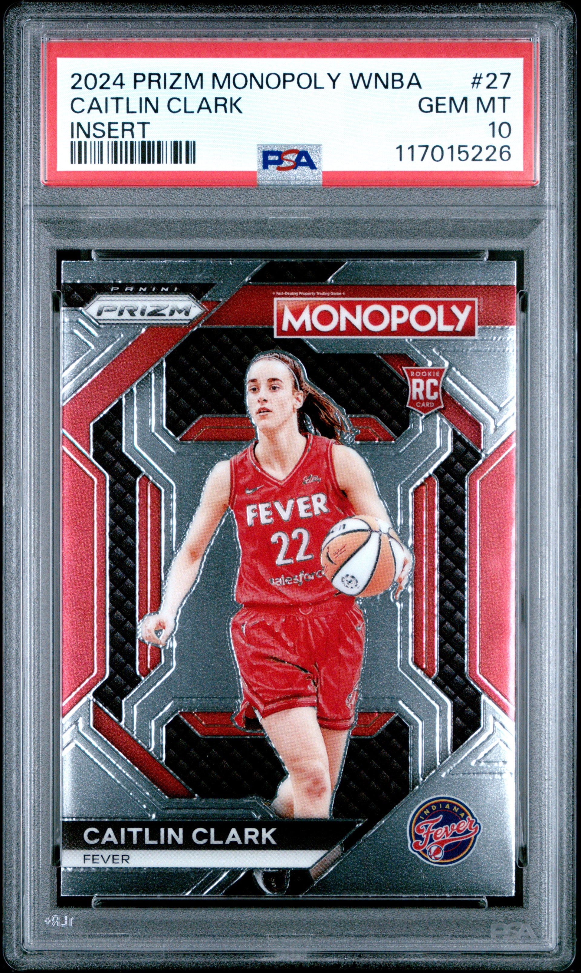 2024 Panini Prizm Monopoly WNBA Caitlin Clark Insert #27 PSA 10