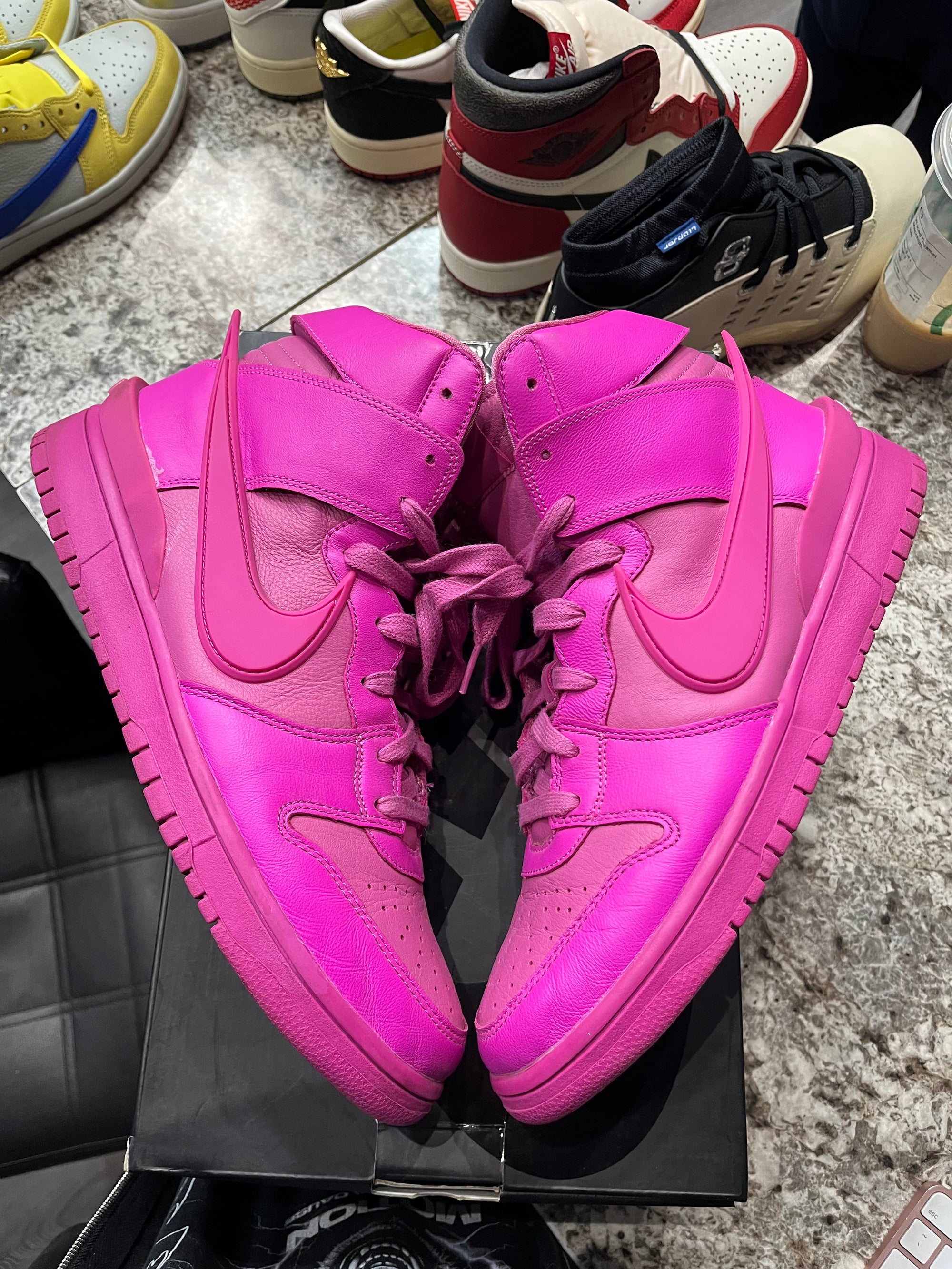 Nike Dunk High AMBUSH Active Fuchsia (REP BOX)