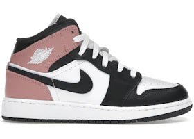 Jordan 1 Mid White Rust Pink Black (GS)