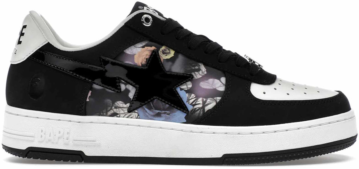 A Bathing Ape Bape Sta #2 Black Multi Roses