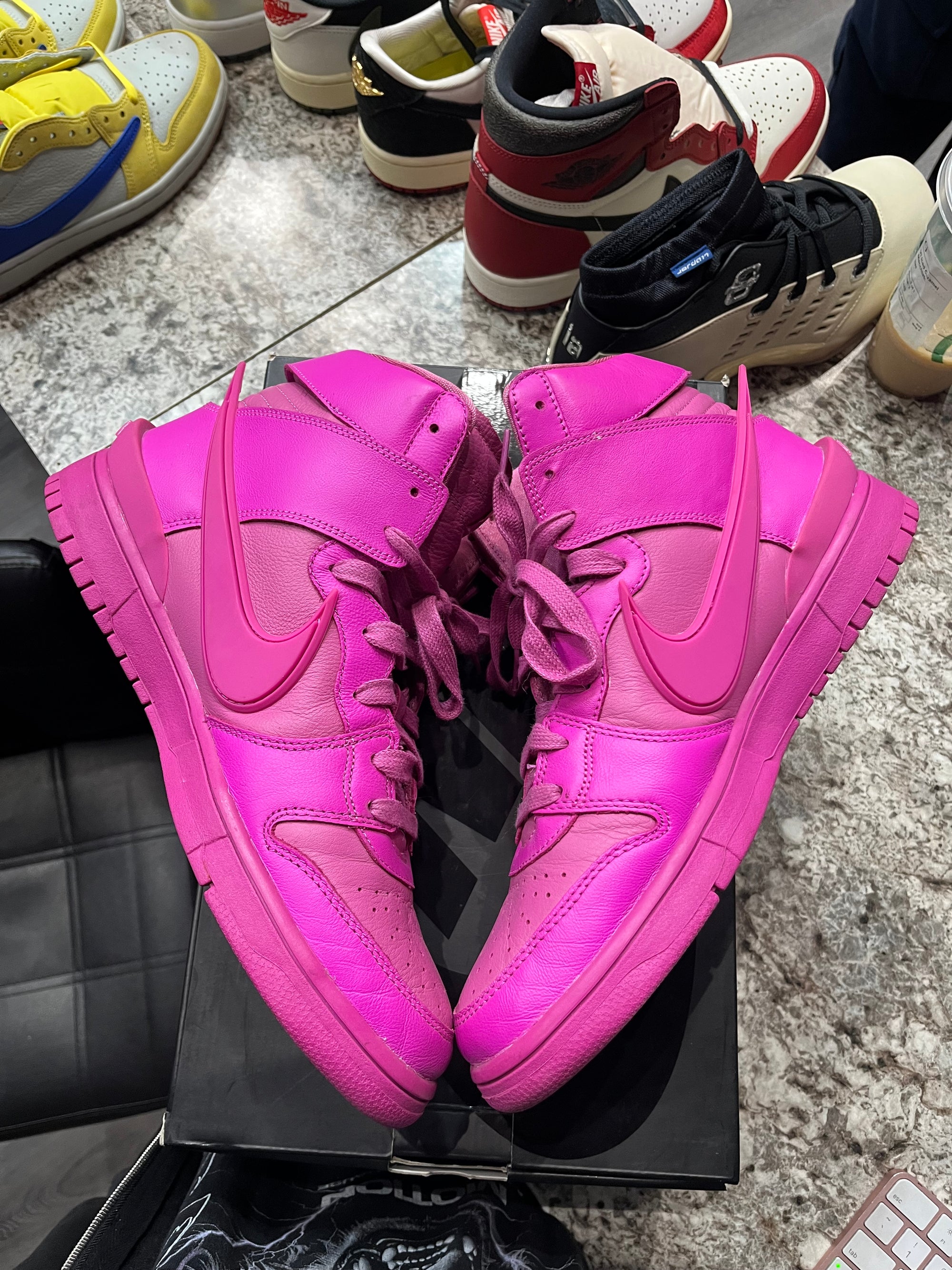 Nike Dunk High AMBUSH Active Fuchsia (REP BOX)