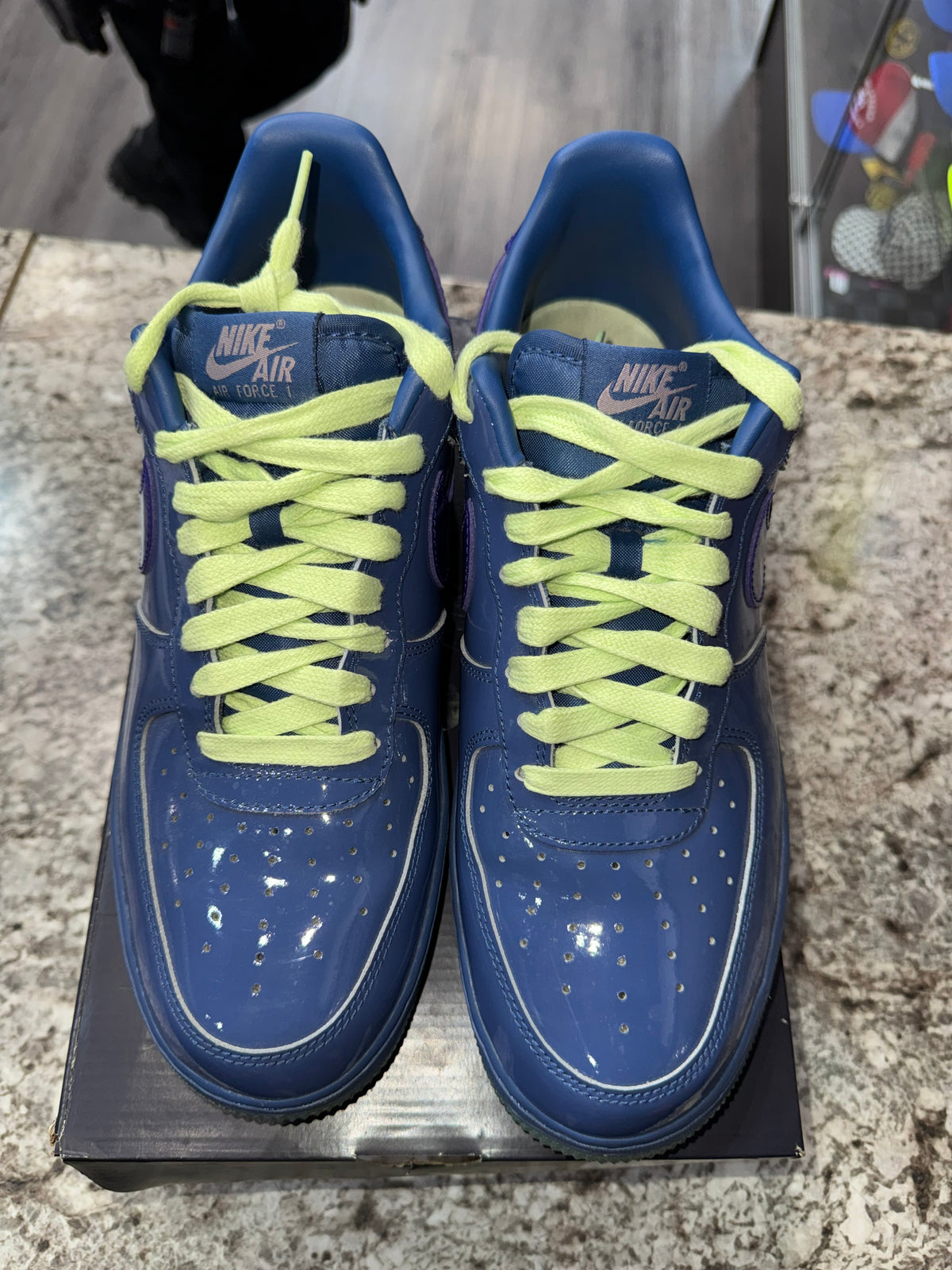 Nike Air Force 1 Low Patent Leather Mystic Navy Grape Ice