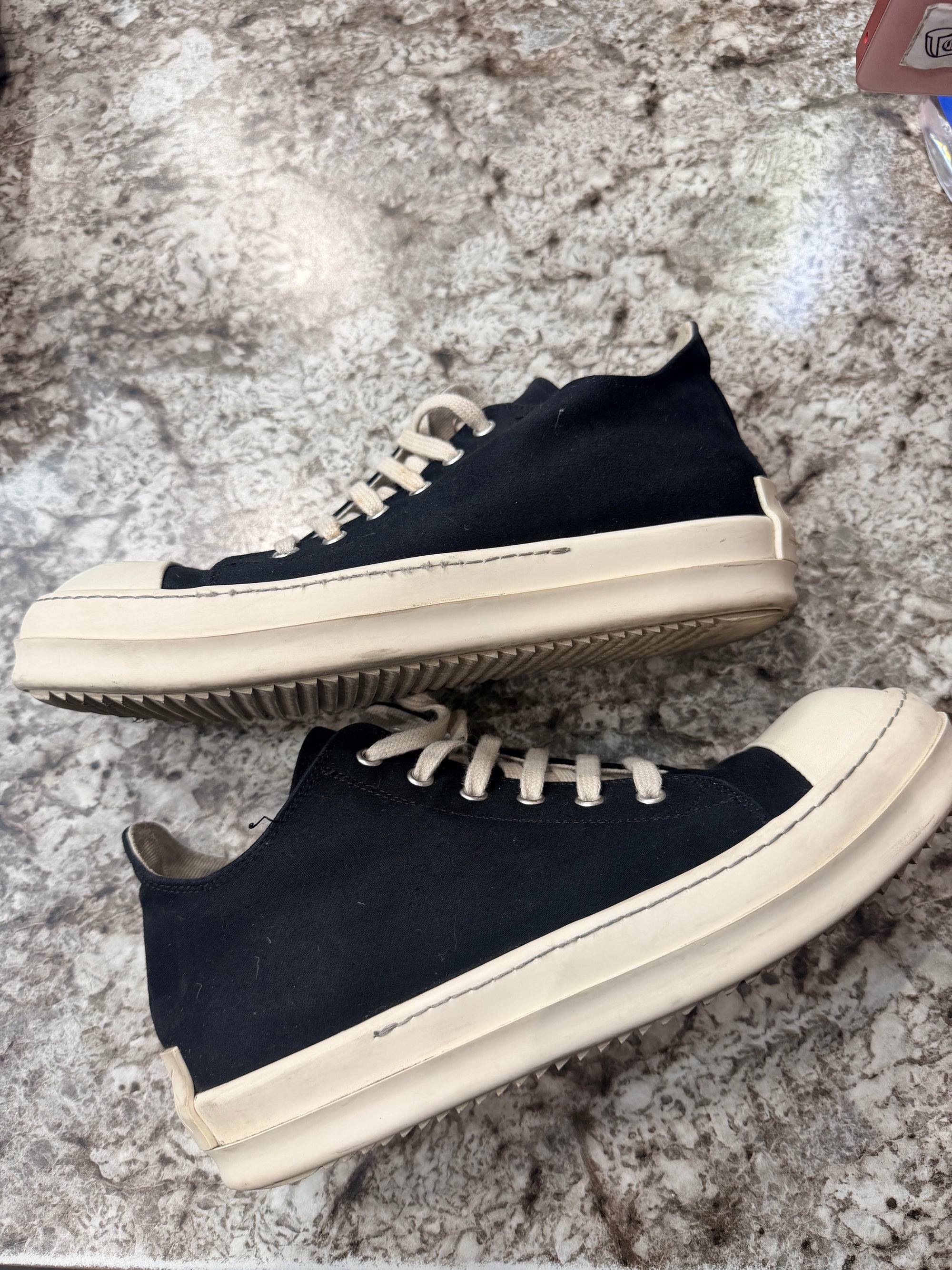 Rick Owens DRKSHDW Lido Low Sneaks Black Milk