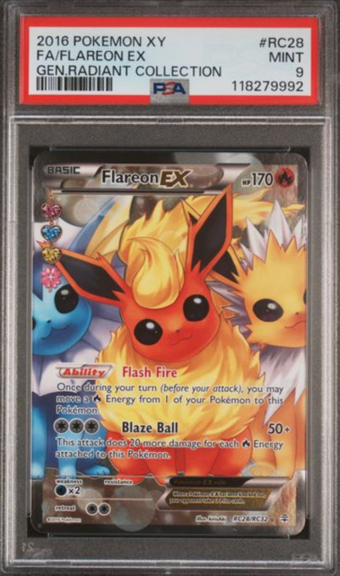 2016 POKEMON XY GENERATIONS RADIANT COLLECTION #RC28 FA/FLAREON EX GEN.RADIANT COLLECTION