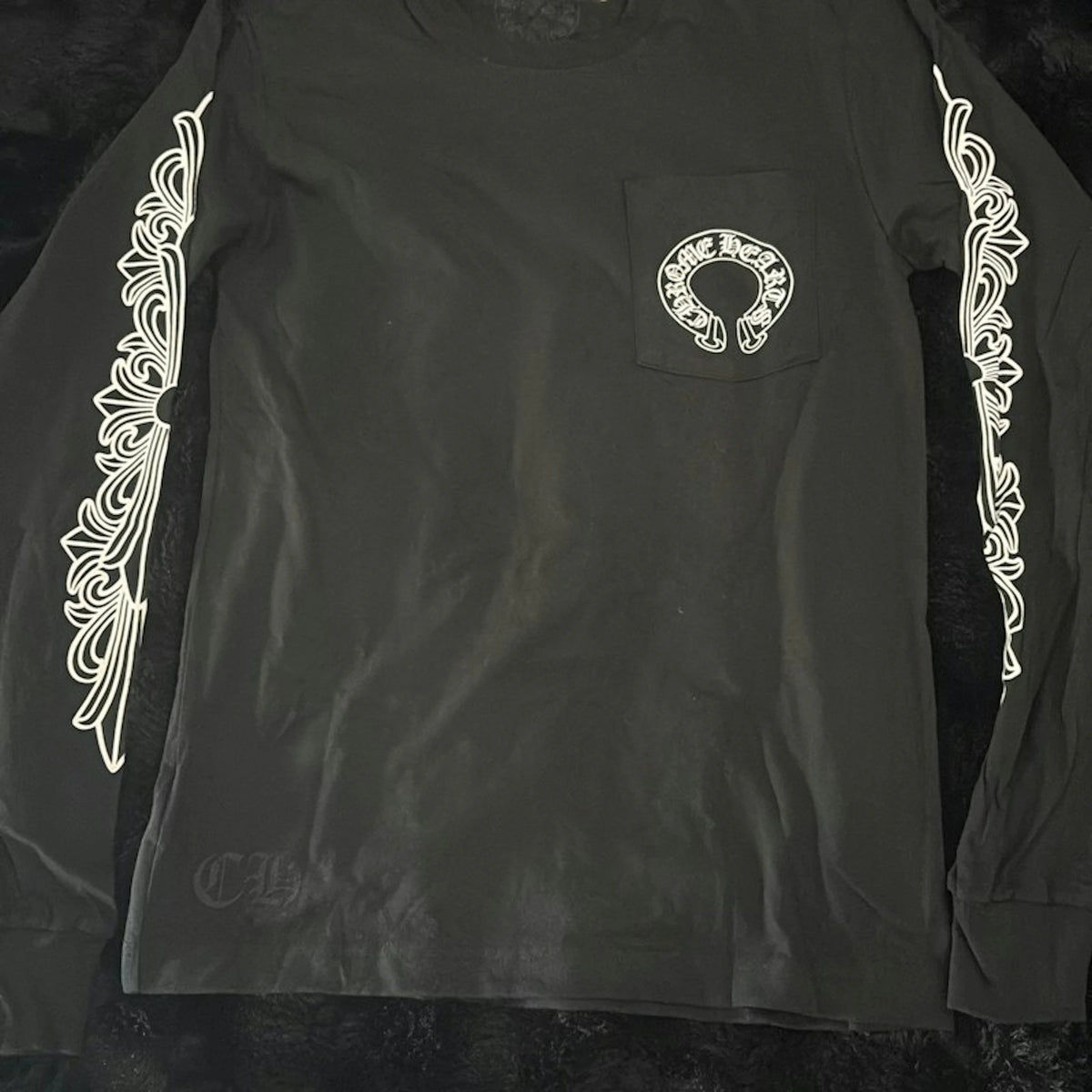 Chrome Hearts Horseshoe Pocket Long Sleeve T-Shirt Black