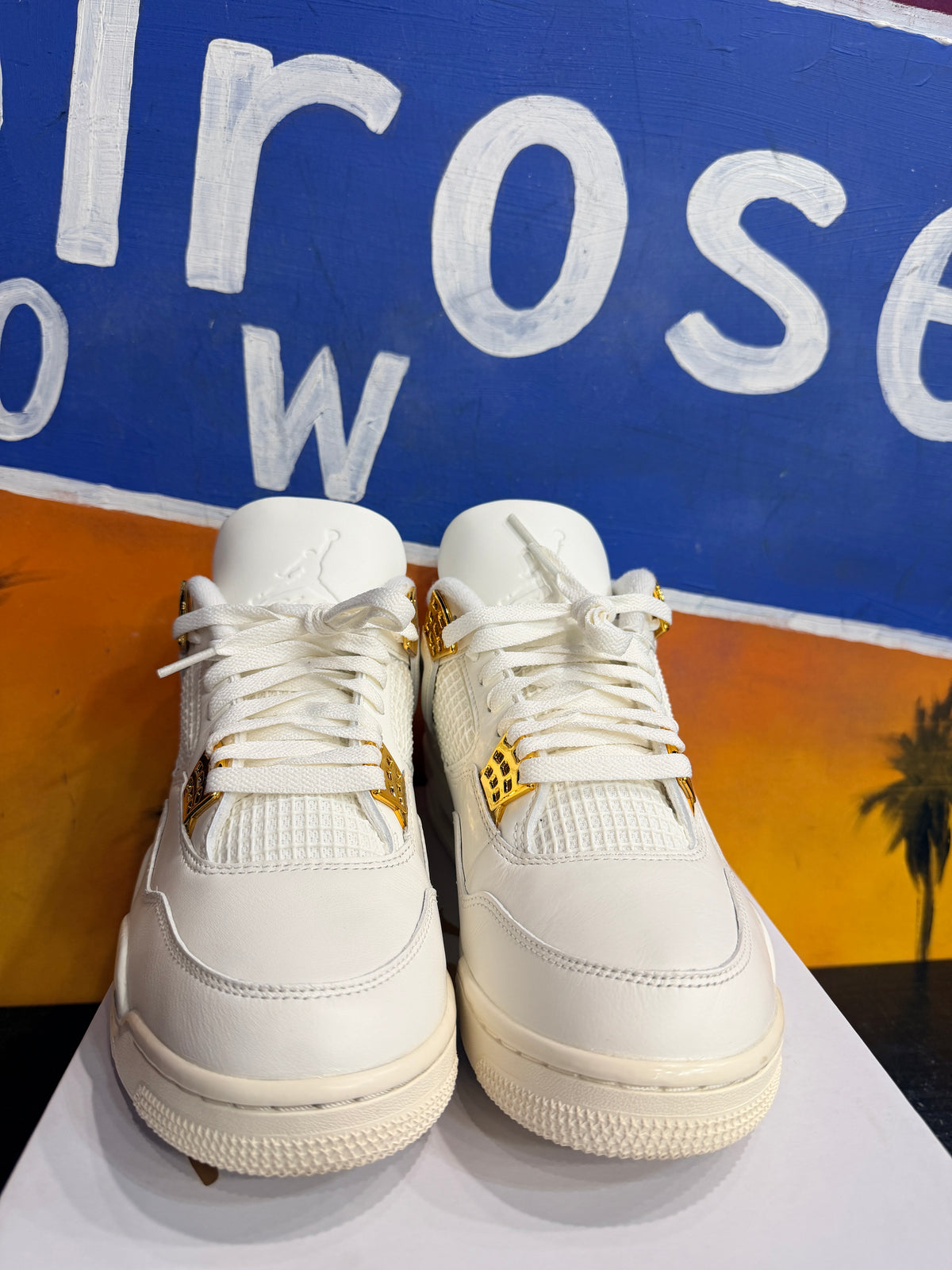 Jordan 4 Retro Metallic Gold (Women's)