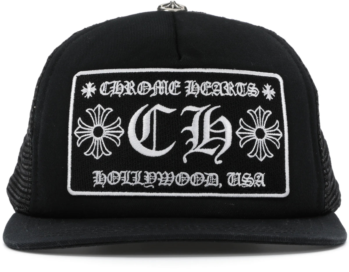 Chrome Hearts CH Hollywood Trucker Hat Black/Black