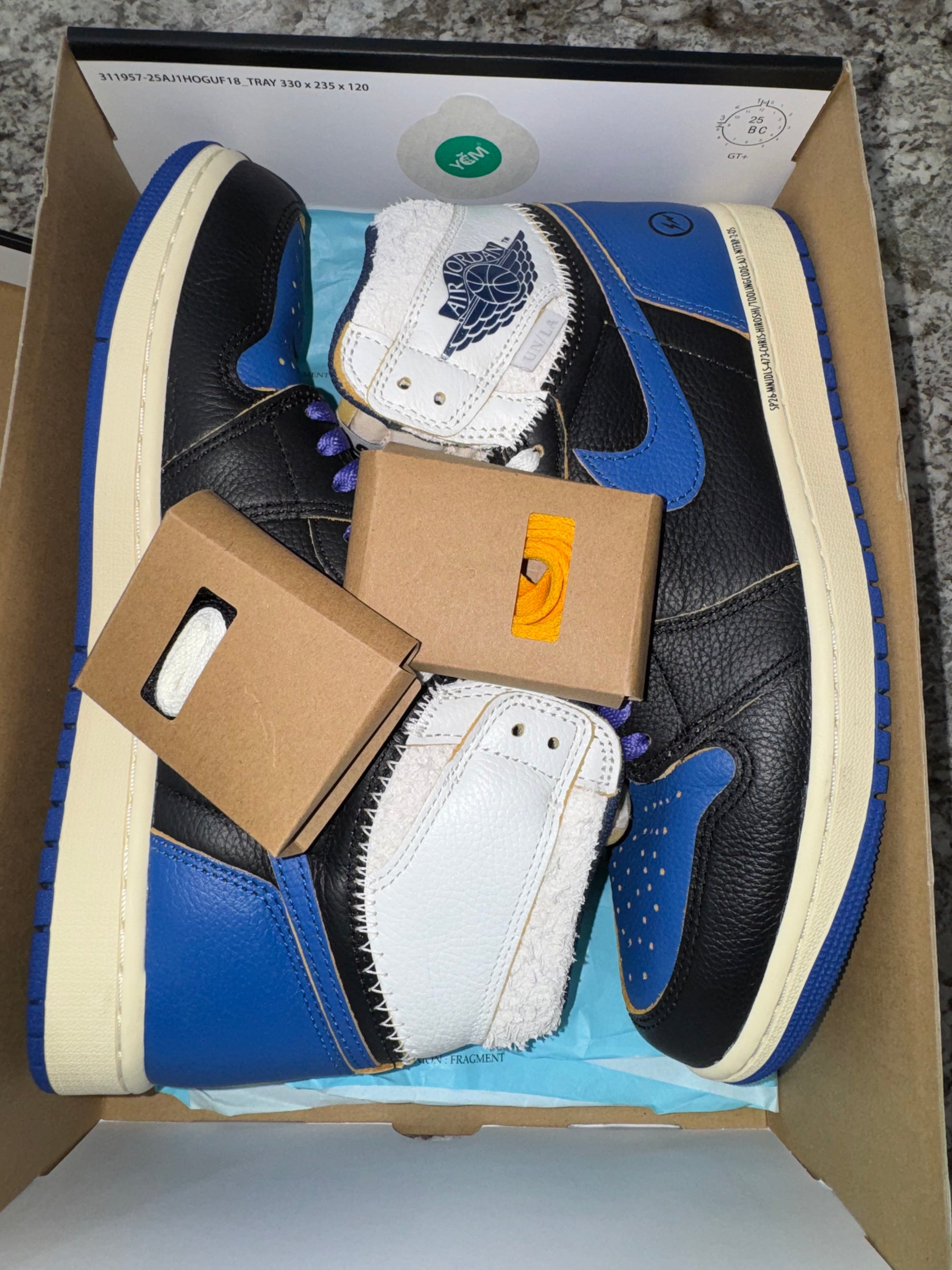 Jordan 1 Retro High OG SP Fragment x Union LA Sport Royal
