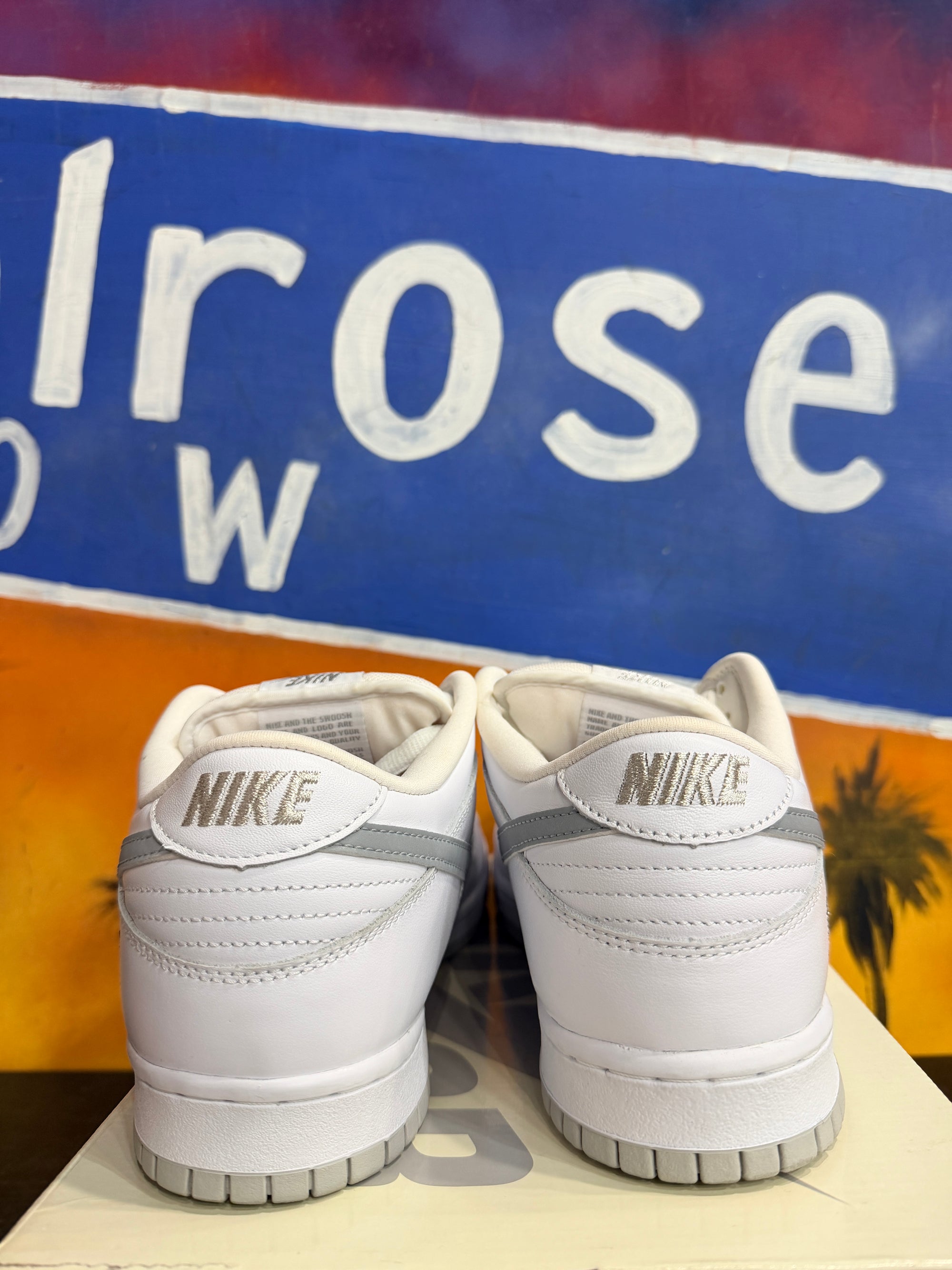 Nike SB Dunk Low Supreme 94 White Metallic Silver