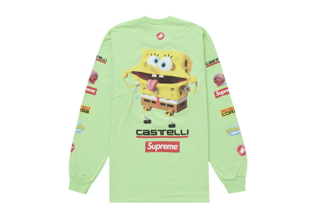 Supreme SpongeBob/Castelli Racing L/S Tee Green