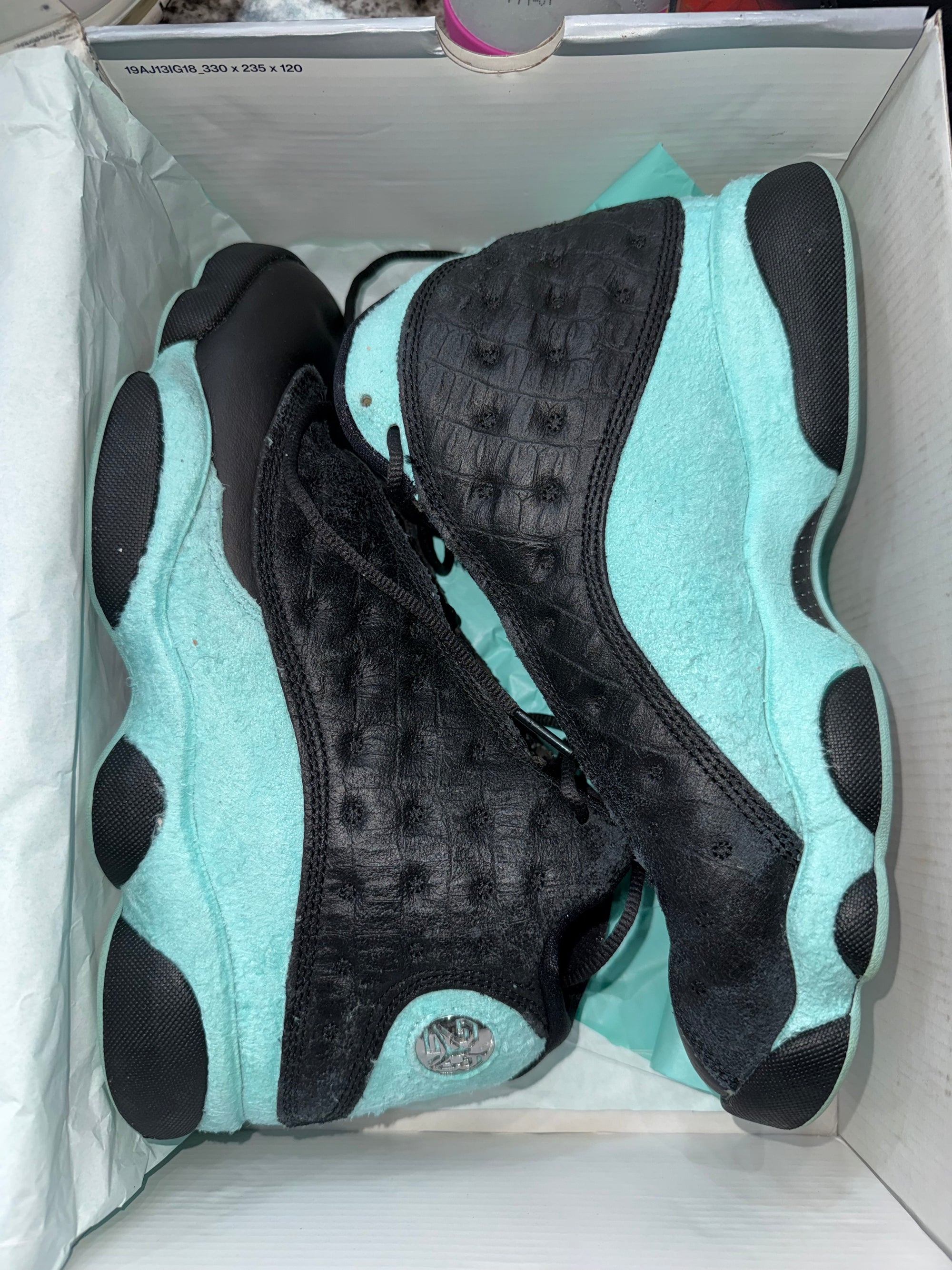 Jordan 13 Retro Black Island Green