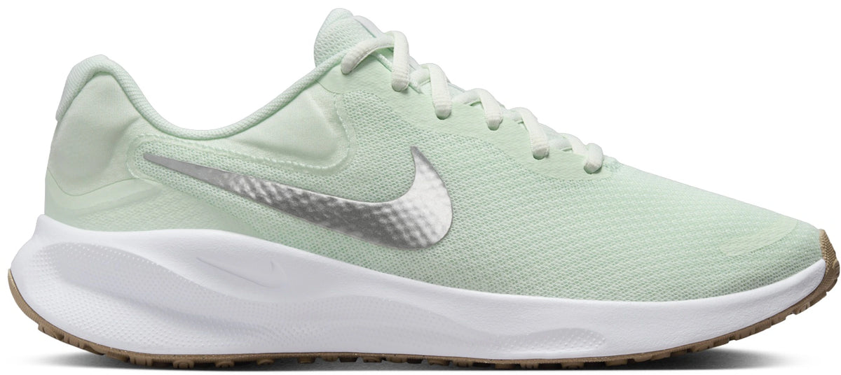 Nike Revolution 7 Barely Green White Platinum Tint Metallic Silver (Women's)